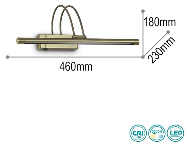 Απλίκα Μπάνιου Ideal Lux Bow 121161 Αντικέ