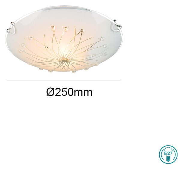 Φωτιστικό Οροφής Globo Lighting Calimero I 40402-1 Λευκό