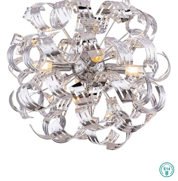 Φωτιστικό Οροφής Globo Lighting Falla 51505-4D Χρώμιο