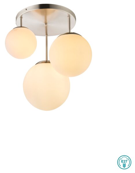Κρεμαστό Φωτιστικό Globo Lighting Joel 1581-3DR Νίκελ Ματ
