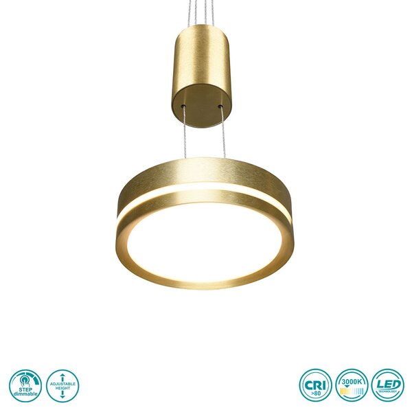 Φωτιστικό Κρεμαστό Trio Lighting Franklin 326510208 Χρυσό Ματ