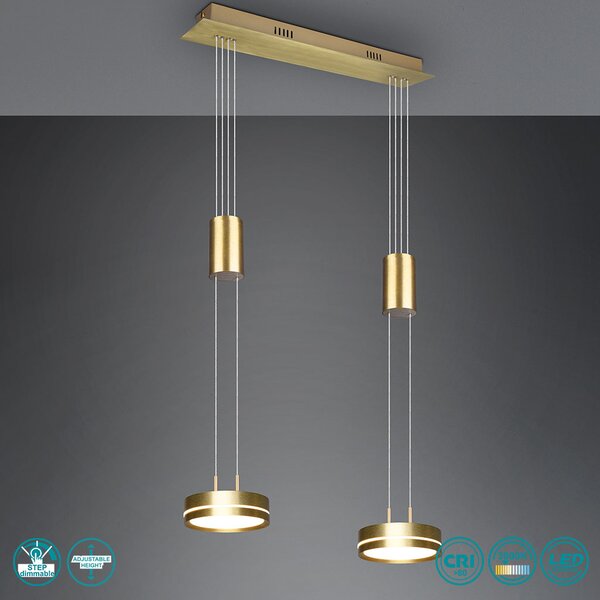 Φωτιστικό Κρεμαστό Trio Lighting Franklin 326510208 Χρυσό Ματ