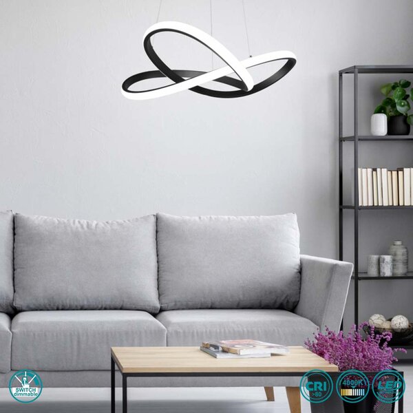 Φωτιστικό Κρεμαστό RL Lighting Course R32051432 Μαύρο Ματ (4000K)