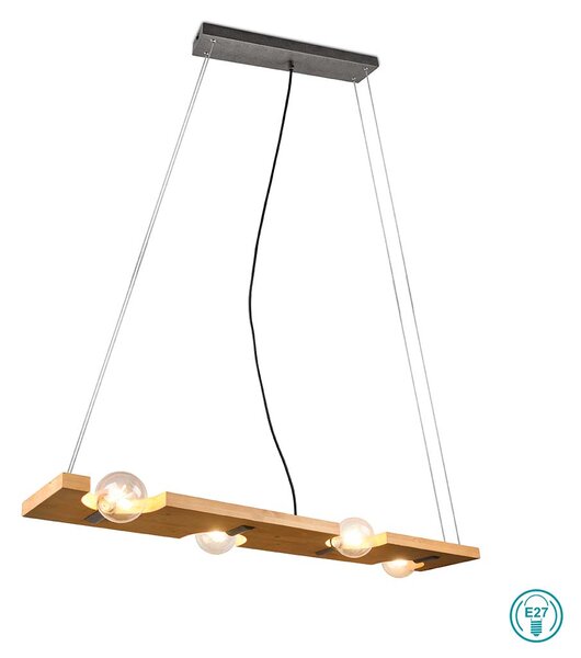 Φωτιστικό Κρεμαστό Ράγα Trio Lighting Tailor 314300430 Ξύλο