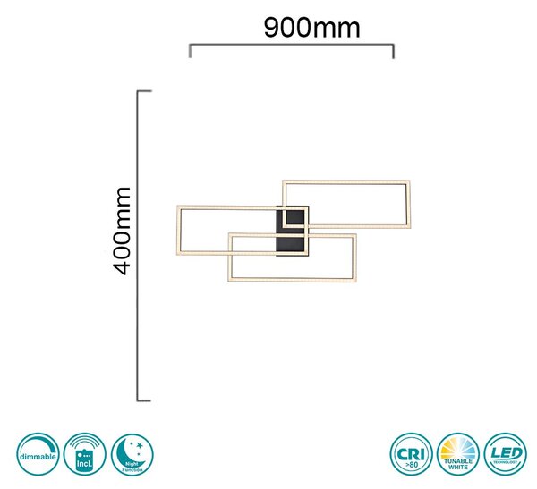 Φωτιστικό Οροφής Globo Lighting Tiny 67247-58 Μαύρο Ματ