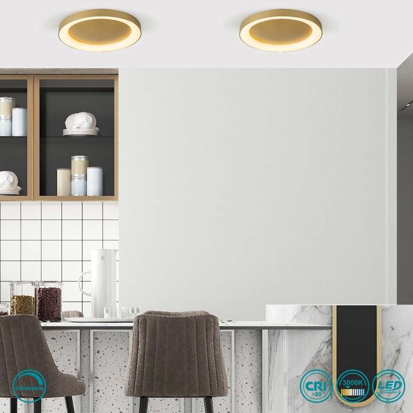 Φωτιστικό Οροφής Home Lighting Amaya 77-8160 Χρυσό Ματ Dimmable