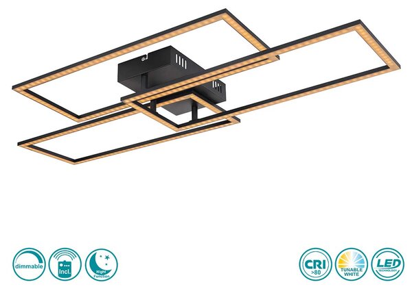 Φωτιστικό Οροφής Globo Lighting Tiny 67247-58 Μαύρο Ματ