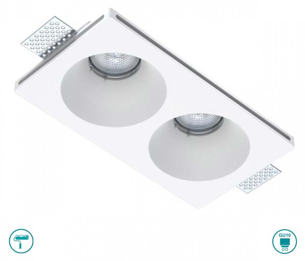 Φωτιστικό Σποτ Χωνευτό Γύψινο Spot Light Matos 6503