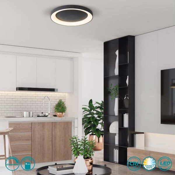 Φωτιστικό Οροφής Home Lighting Amaya 77-8153 Μαύρο Smart