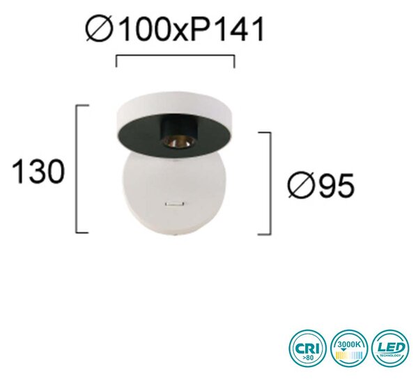 Απλίκα Viokef Factory 4288000 Λευκή Ματ