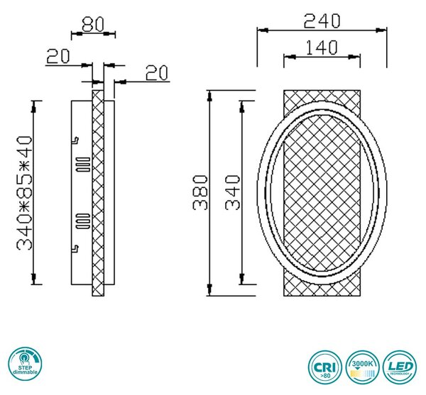 Απλίκα Trio Lighting Barca 241110132 Μαύρη Ματ
