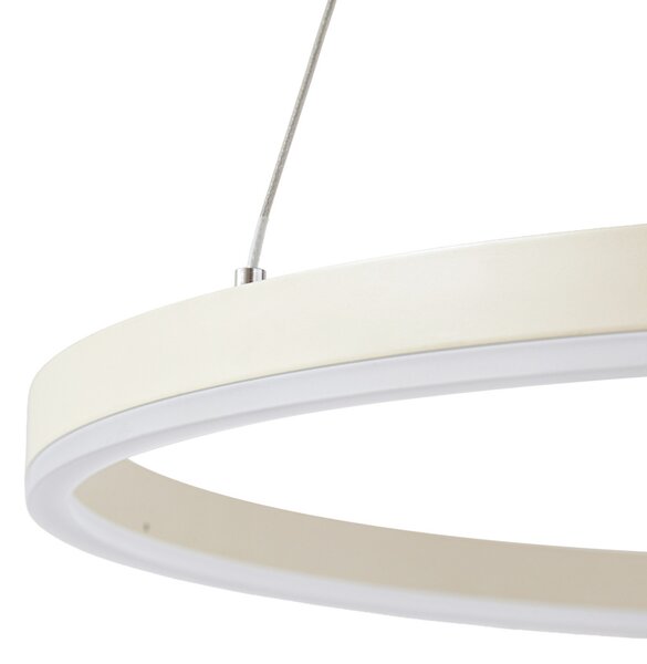 Arcchio Φωτιστικό οροφής LED Albiona, μπεζ, 1 δακτύλιος, Ø 80 cm, ρυθμιζόμενος, Μπεζ, Κουζίνα, Μέταλλο, σύγχρονο