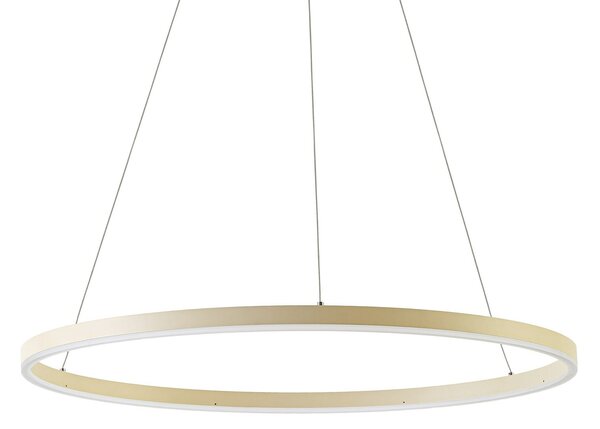 Arcchio Φωτιστικό οροφής LED Albiona, μπεζ, 1 δακτύλιος, Ø 80 cm, ρυθμιζόμενος, Μπεζ, Κουζίνα, Μέταλλο, σύγχρονο