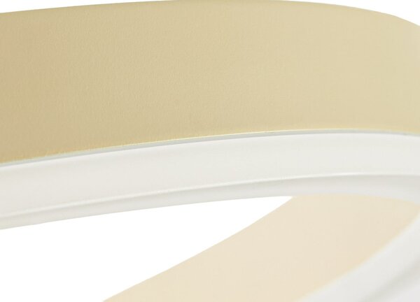 Arcchio Φωτιστικό οροφής LED Albiona, μπεζ, 2 δακτύλιοι, Ø 60 cm, ρυθμιζόμενος, Μπεζ, Κουζίνα, Μέταλλο, σύγχρονο