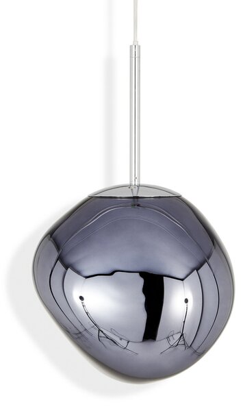 Tom Dixon LED κρεμαστό φωτιστικό Melt Mini, Ø 28 cm, καπνιστό, ρυθμιζόμενος, Γκρι, Σαλόνι / τραπεζαρία, Πλαστικό, σχεδιασμός