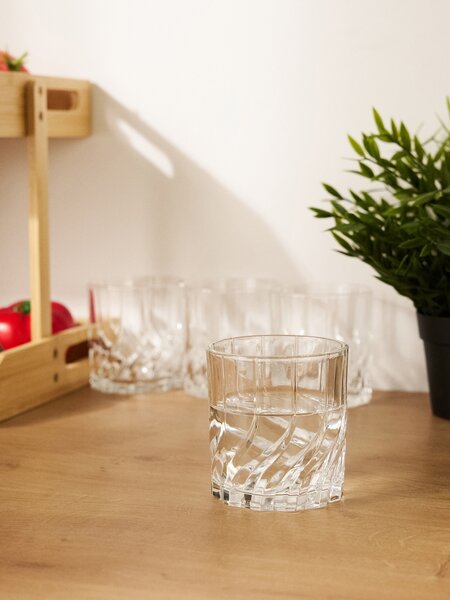 Sinsay - Σετ ποτηριών με ανάγλυφο μοτίβο 4 pack - clear