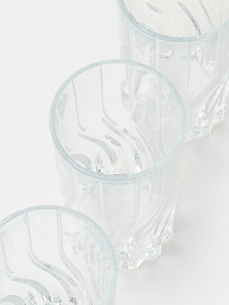 Sinsay - Σετ ποτηριών με ανάγλυφο μοτίβο 4 pack - clear