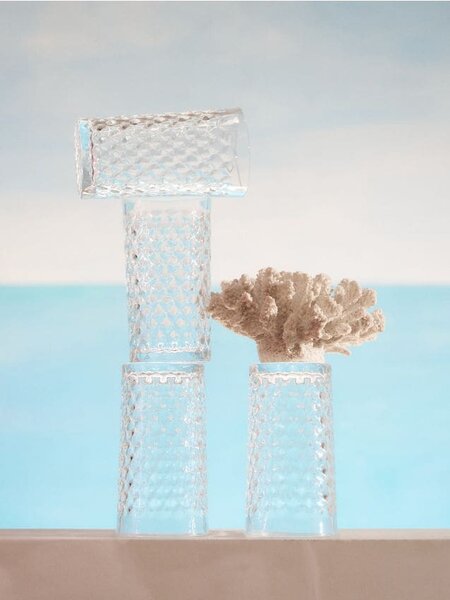 Sinsay - Σετ ποτηριών με ανάγλυφο μοτίβο 4 pack - clear