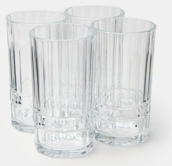 Sinsay - Σετ ποτηριών με ανάγλυφο μοτίβο 4 pack - clear