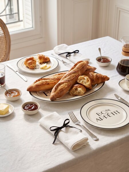 Sinsay - Κεραμικά πιάτα με επιγραφή Bon appétit 2 pack - πολυχρωμο