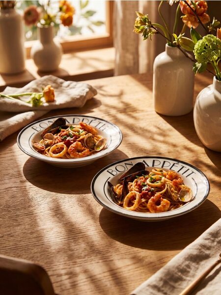 Sinsay - Κεραμικά μπολ με επιγραφή Bon appétit 2 pack - πολυχρωμο