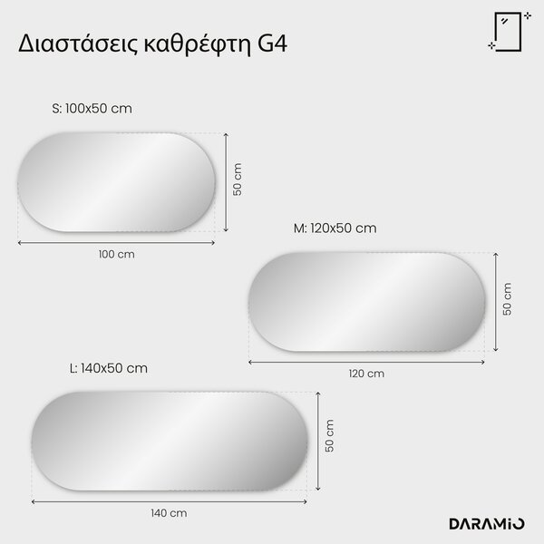 Άτυπος καθρέφτης με Φως LED G4