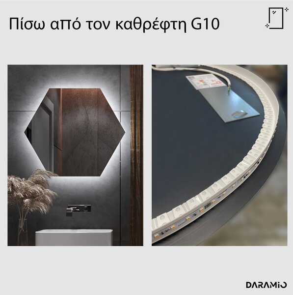 Άτυπος καθρέφτης με Φως LED G10