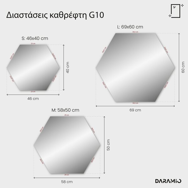 Άτυπος καθρέφτης με Φως LED G10