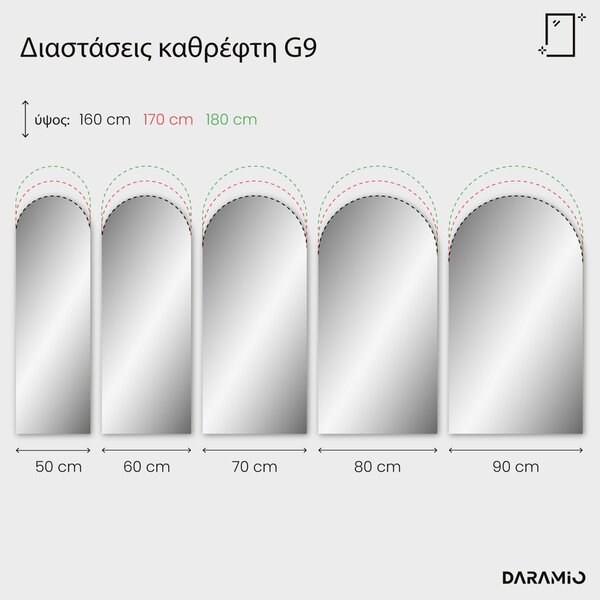 Άτυπος καθρέφτης με Φως LED G9