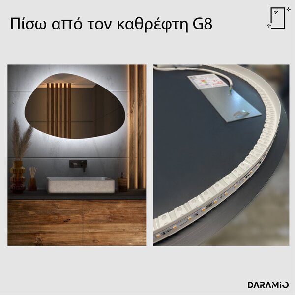 Άτυπος καθρέφτης με Φως LED G8