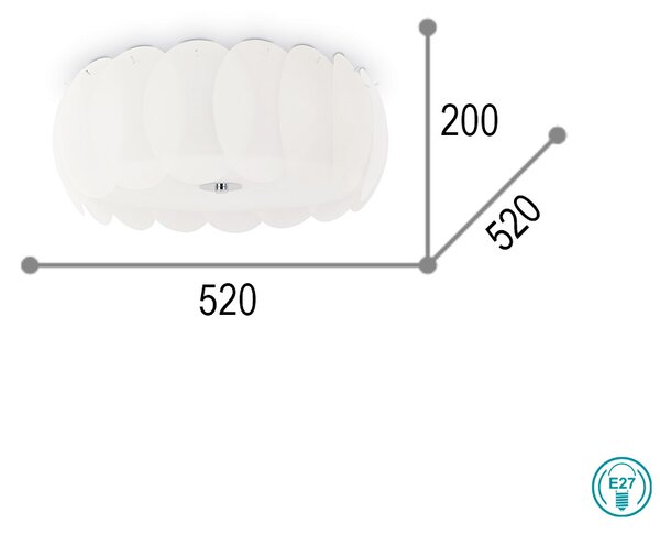 Φωτιστικό Οροφής Ideal Lux Ovalino 094014