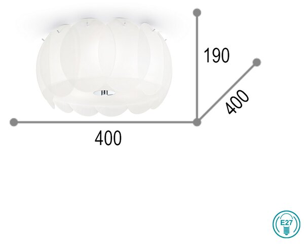 Φωτιστικό Οροφής Ideal Lux Ovalino 093963