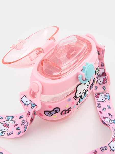 Sinsay - Μπουκάλι νερού με λαβή και καλαμάκι Hello Kitty - πολυχρωμο
