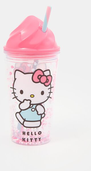 Sinsay - Κούπα με καπάκι και καλαμάκι Hello Kitty - πολυχρωμο