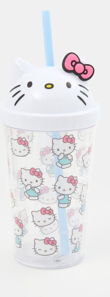 Sinsay - Κούπα με καπάκι και καλαμάκι Hello Kitty - πολυχρωμο