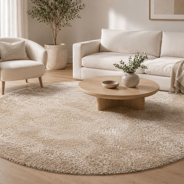 Στρογγυλό Χαλί (Φ160) Polcarpet Satin Shaggy Gold
