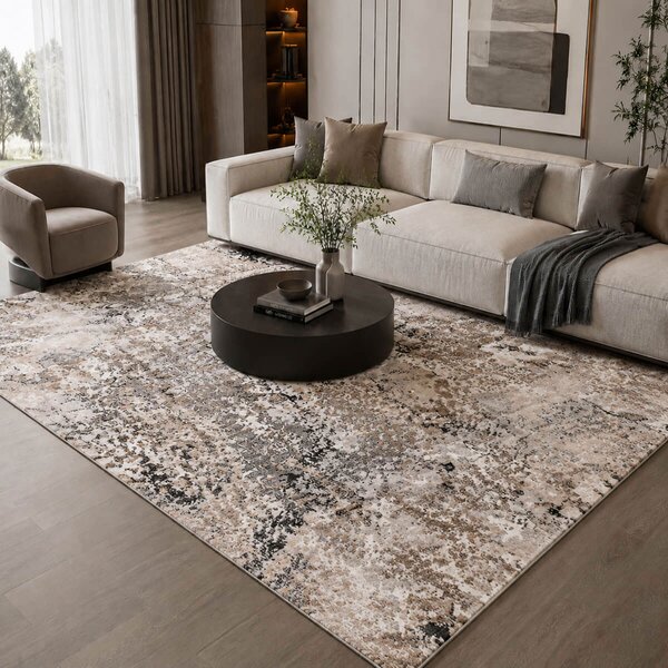 Χαλί (133x190) Polcarpet Estia 4871 Black/Beige