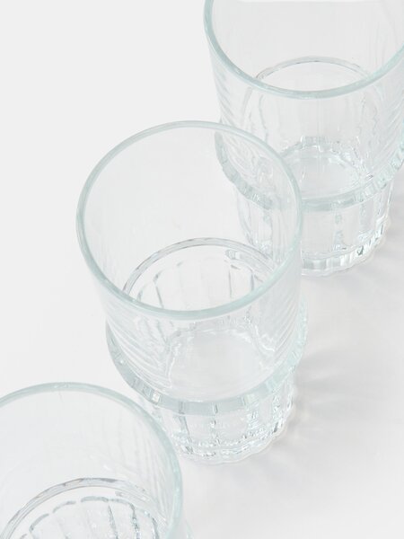 Sinsay - Σετ ποτηριών με διαμορφωμένη βάση 4 pack - clear