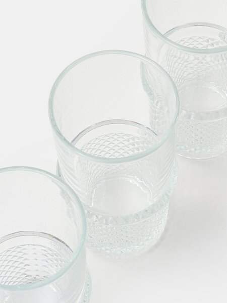 Sinsay - Σετ ποτηριών με ανάγλυφο μοτίβο 4 pack - clear