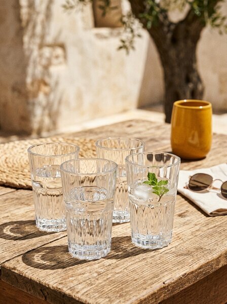 Sinsay - Ποτήρια με διακοσμητική βάση 4 pack - clear