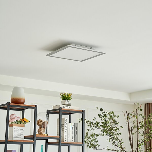 Lindby LED πάνελ Livel, CCT, 40 cm x cm, τηλεχειριστήριο, ρυθμιζόμενος, Μεταλλικό, Κουζίνα, Πλαστικό, σύγχρονο