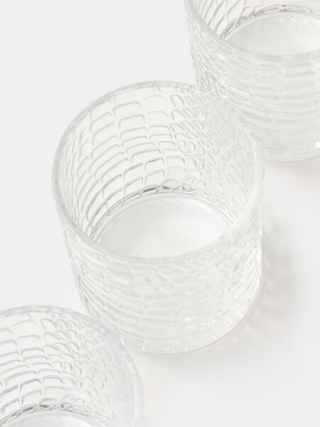 Sinsay - Σετ ποτηριών με ανάγλυφο μοτίβο 4 pack - clear