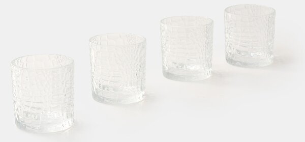 Sinsay - Σετ ποτηριών με ανάγλυφο μοτίβο 4 pack - clear