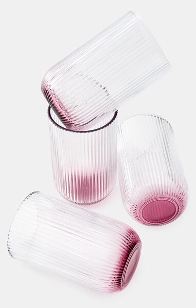 Sinsay - Σετ ραβδωτών ποτηριών 4 pack - clear