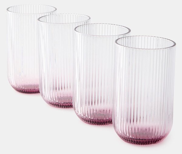 Sinsay - Σετ ραβδωτών ποτηριών 4 pack - clear