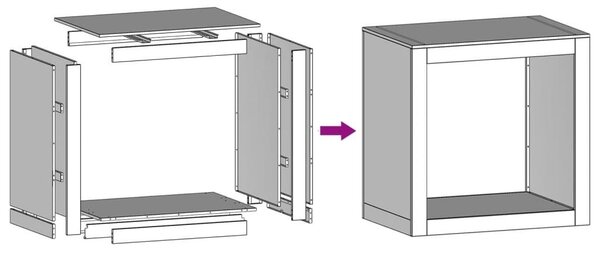 Ράφι Καυσόξυλων Μαύρο 60x40x60 εκ. Ατσάλινο - Μαύρο