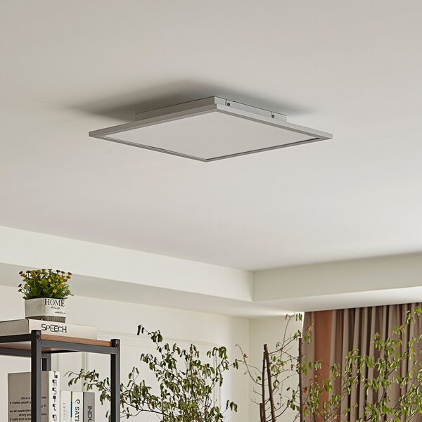 Lindby LED πάνελ Livel, 4000K, 40 cm x cm, ασημί, μέταλλο, Μεταλλικό, Κουζίνα, Αλουμίνιο, σύγχρονο