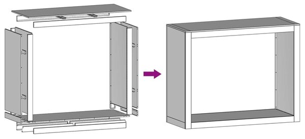 Ράφι Καυσόξυλων 100x40x80 εκ. Γαλβανιζέ Ατσάλι - Γκρι