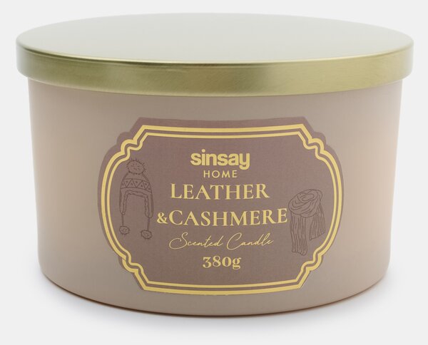 Sinsay - Αρωματικό κερί Leather & Cashmire - μπεζ