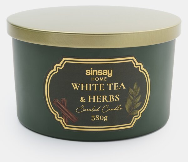 Sinsay - Αρωματικό κερί White Tea & Herbs - πρασινο